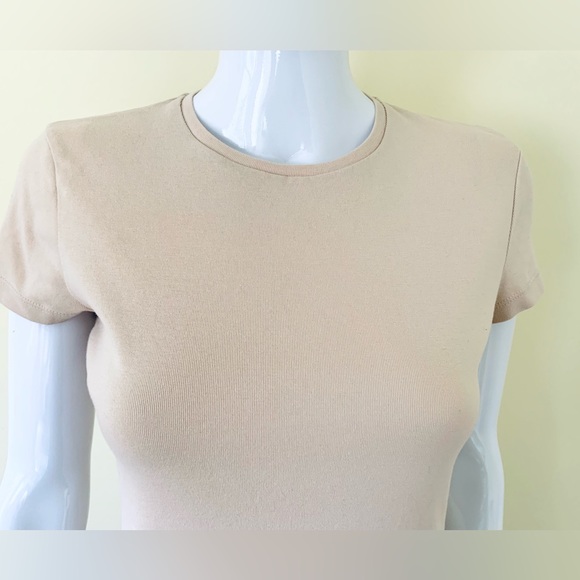 Jones New York Signature 100% cotton tops lot of 2 crew neck brown & creamy tan - Picture 11 of 16
